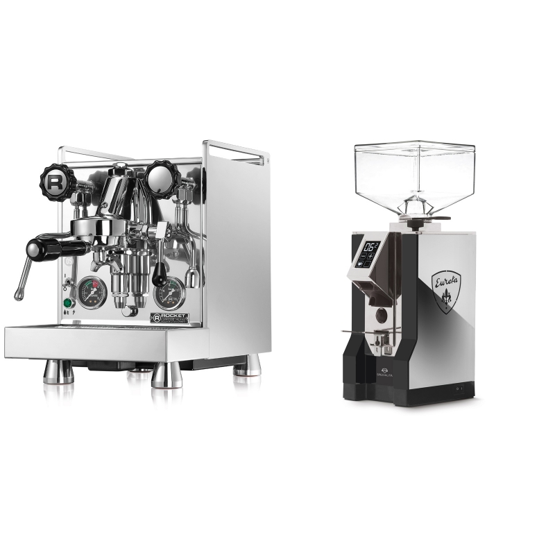 Rocket Espresso Mozzafiato Cronometro R + Eureka Mignon Specialita, NX black Rocket Espresso Mozzafiato Cronometro R + Eureka Mignon Specialita, NX black