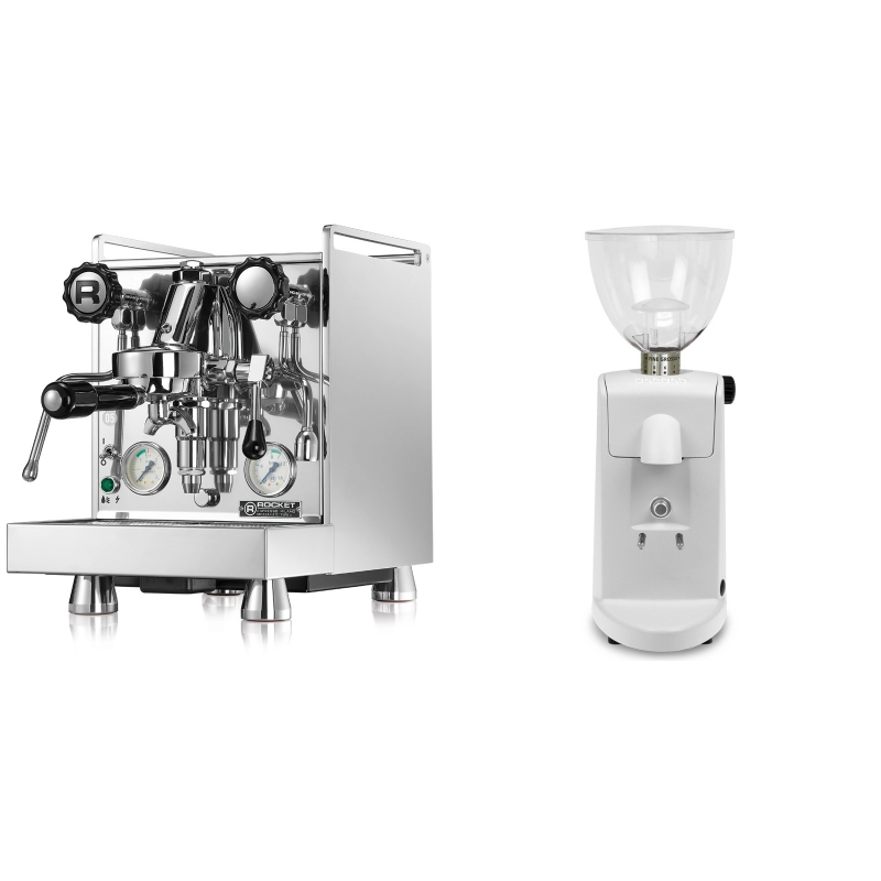 Rocket Espresso Mozzafiato Cronometro V + Ascaso i-mini i1, bílá Rocket Espresso Mozzafiato Cronometro V + Ascaso i-mini i1, bílá