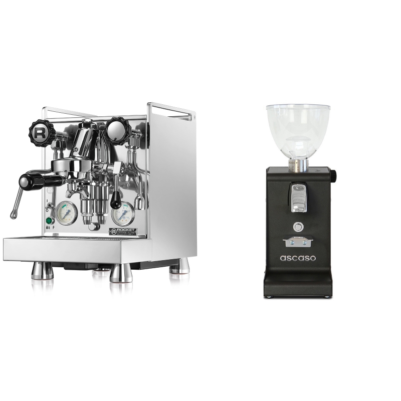 Rocket Espresso Mozzafiato Cronometro V + Ascaso i-steel, černá Rocket Espresso Mozzafiato Cronometro V + Ascaso i-steel, černá
