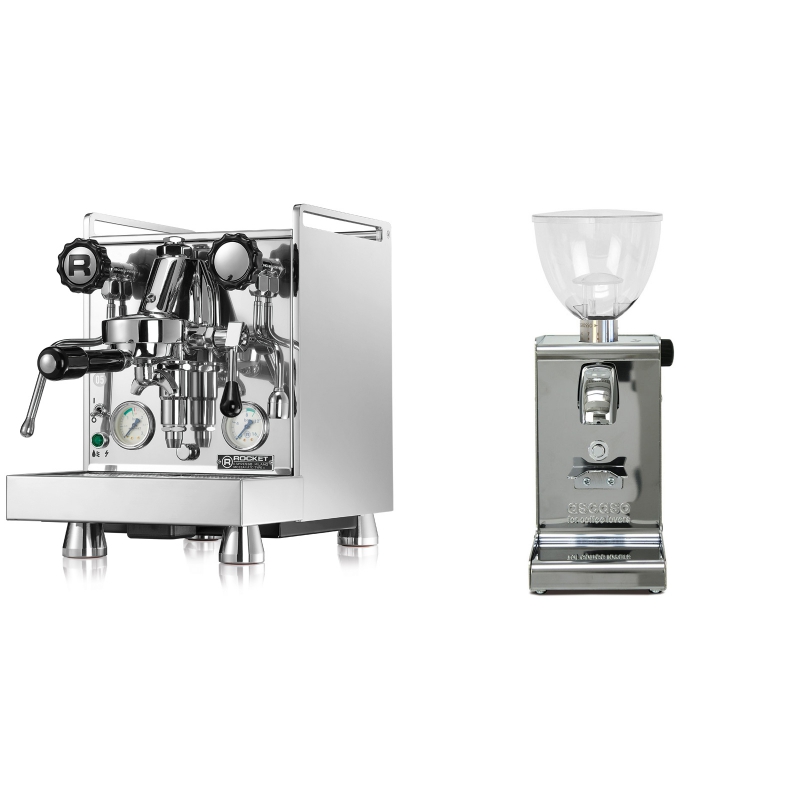 Rocket Espresso Mozzafiato Cronometro V + Ascaso i-steel, lesk Rocket Espresso Mozzafiato Cronometro V + Ascaso i-steel, lesk