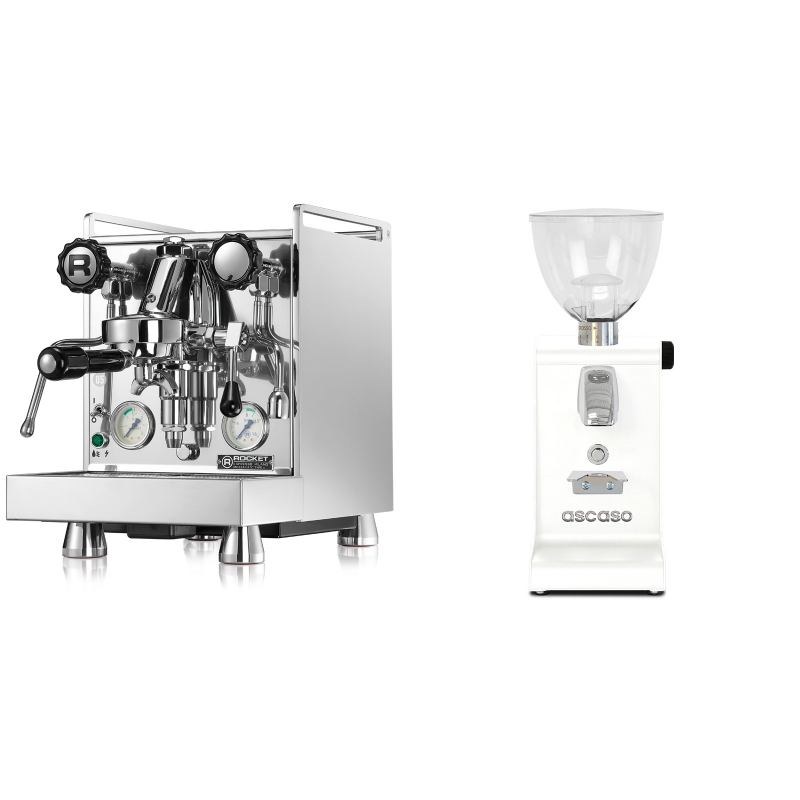 Rocket Espresso Mozzafiato Cronometro V + Ascaso i-steel, bílá Rocket Espresso Mozzafiato Cronometro V + Ascaso i-steel, bílá