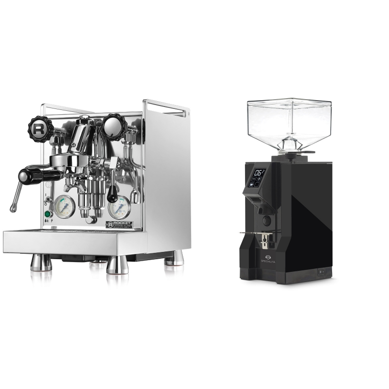 Rocket Espresso Mozzafiato Cronometro V + Eureka Mignon Specialita, BL black Rocket Espresso Mozzafiato Cronometro V + Eureka Mignon Specialita, BL black