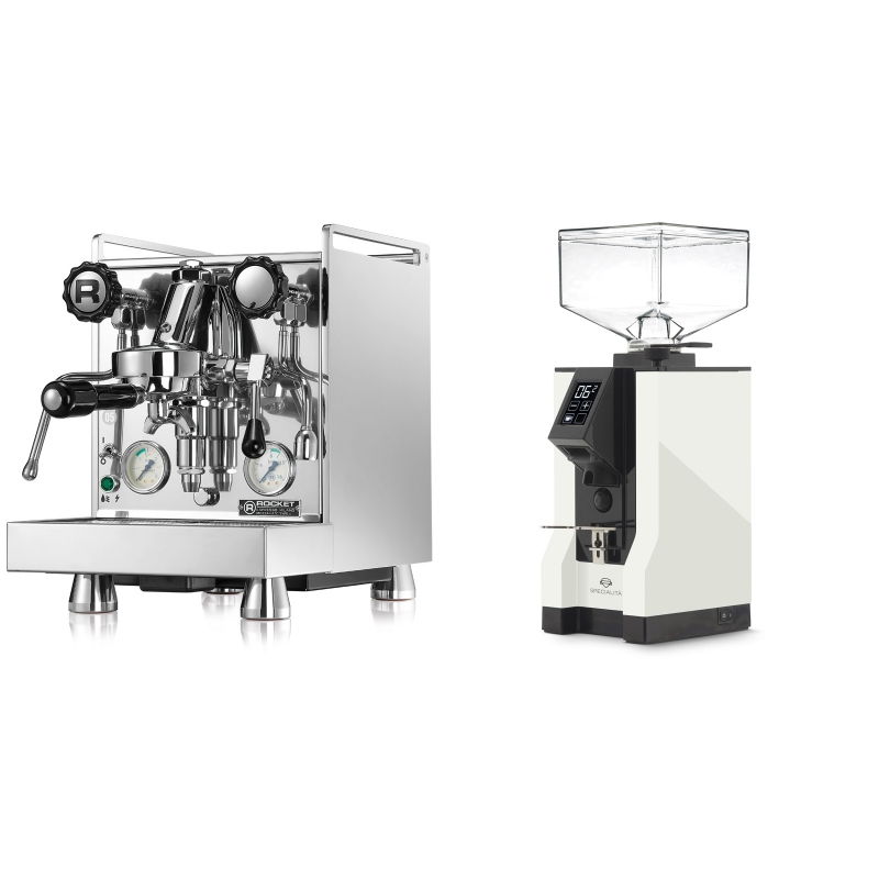 Rocket Espresso Mozzafiato Cronometro V + Eureka Mignon Specialita, BL white Rocket Espresso Mozzafiato Cronometro V + Eureka Mignon Specialita, BL white
