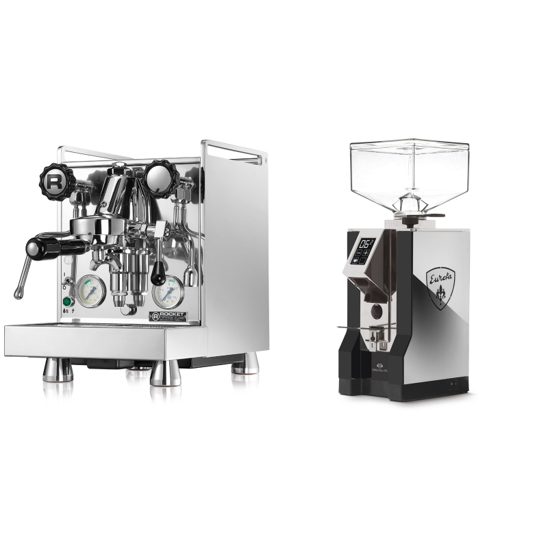 Rocket Espresso Mozzafiato Cronometro V + Eureka Mignon Specialita, NX black Rocket Espresso Mozzafiato Cronometro V + Eureka Mignon Specialita, NX black
