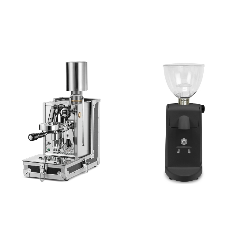 Rocket Espresso Porta Via + Ascaso i-mini i1, černá Rocket Espresso Porta Via + Ascaso i-mini i1, černá