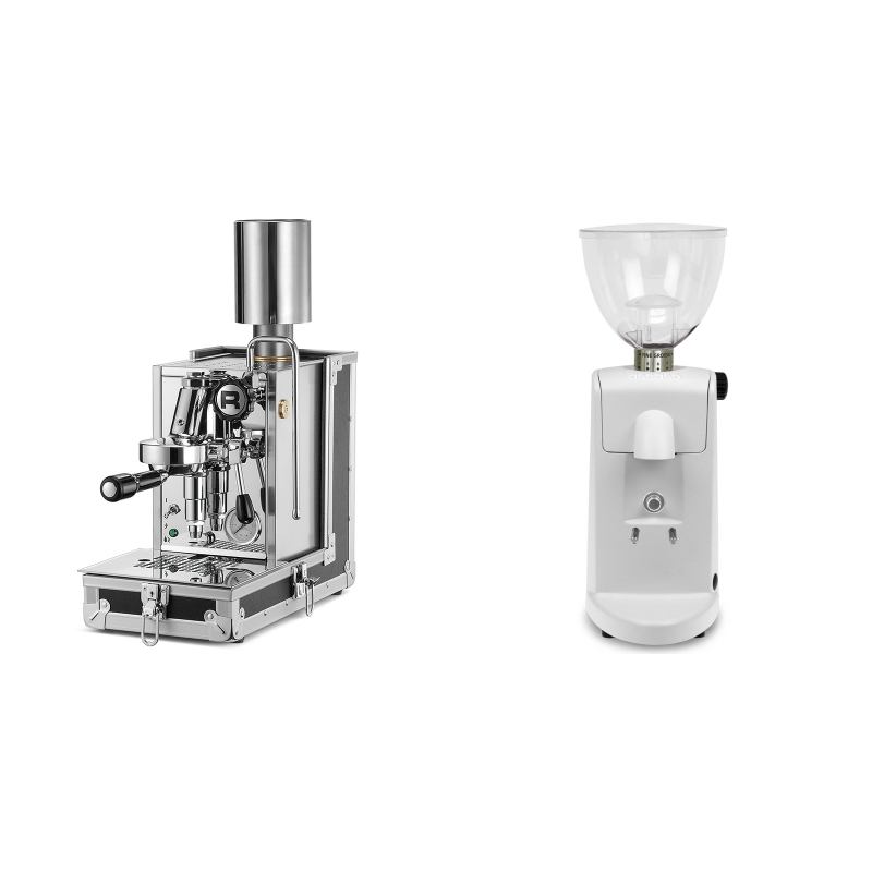 Rocket Espresso Porta Via + Ascaso i-mini i1, bílá Rocket Espresso Porta Via + Ascaso i-mini i1, bílá