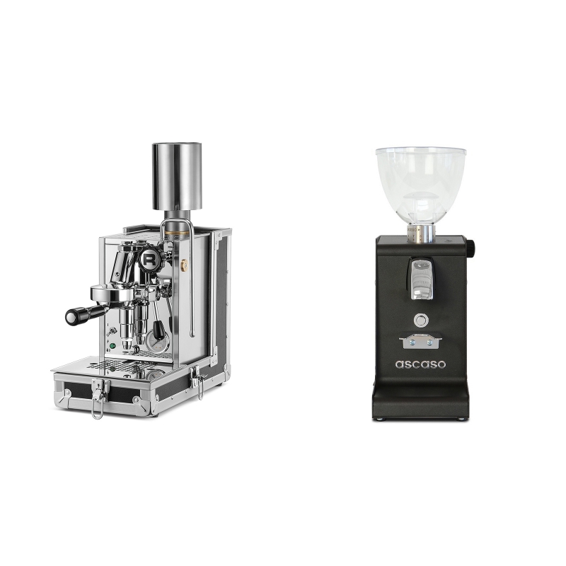 Rocket Espresso Porta Via + Ascaso i-steel, černá Rocket Espresso Porta Via + Ascaso i-steel, černá