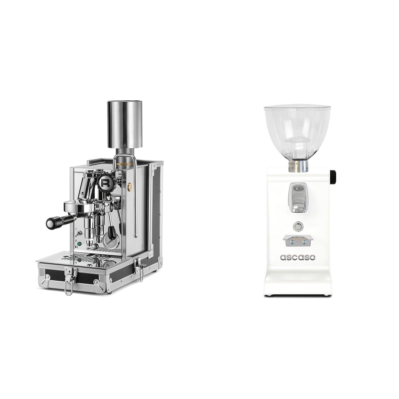 Rocket Espresso Porta Via + Ascaso i-steel, bílá Rocket Espresso Porta Via + Ascaso i-steel, bílá