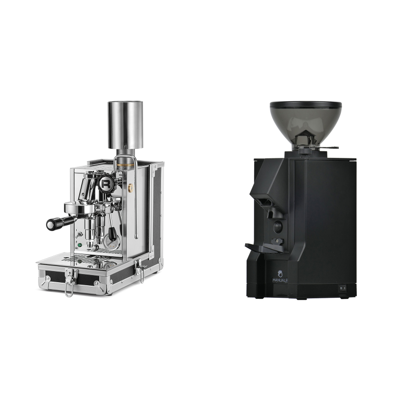 Rocket Espresso Porta Via + Eureka Mignon Manuale, BL black Rocket Espresso Porta Via + Eureka Mignon Manuale, BL black