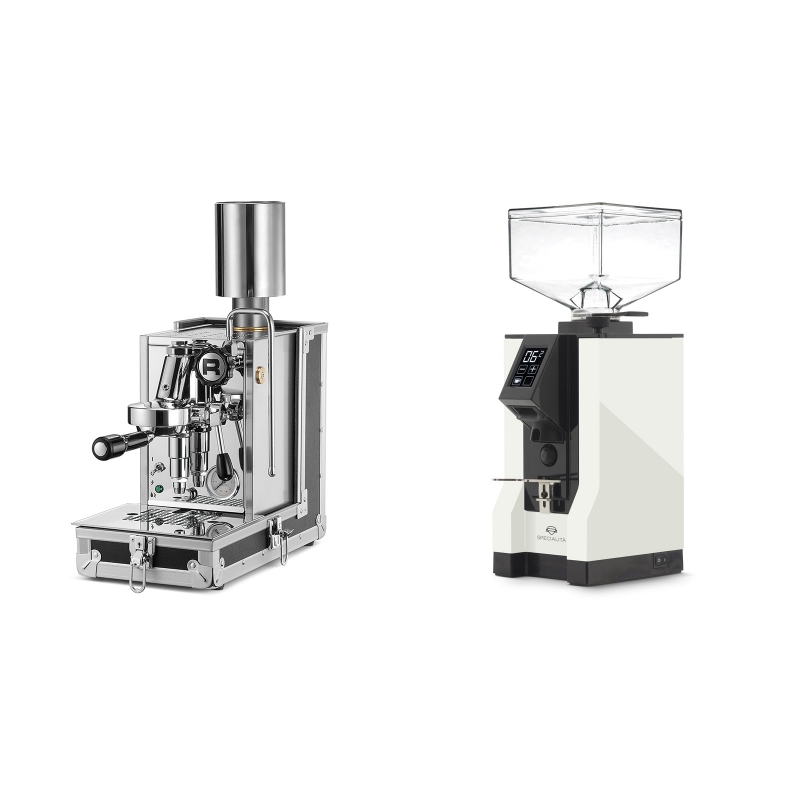 Rocket Espresso Porta Via + Eureka Mignon Specialita, BL white Rocket Espresso Porta Via + Eureka Mignon Specialita, BL white