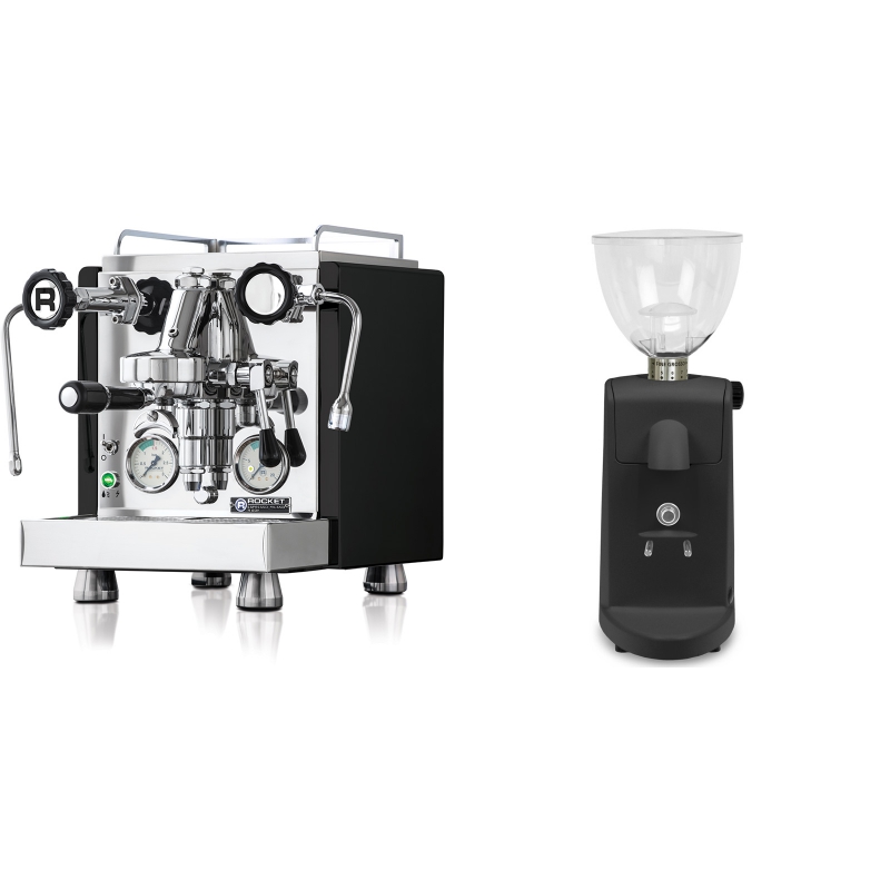 Rocket Espresso R 60V, černá + Ascaso i-mini i1, černá Rocket Espresso R 60V, černá + Ascaso i-mini i1, černá
