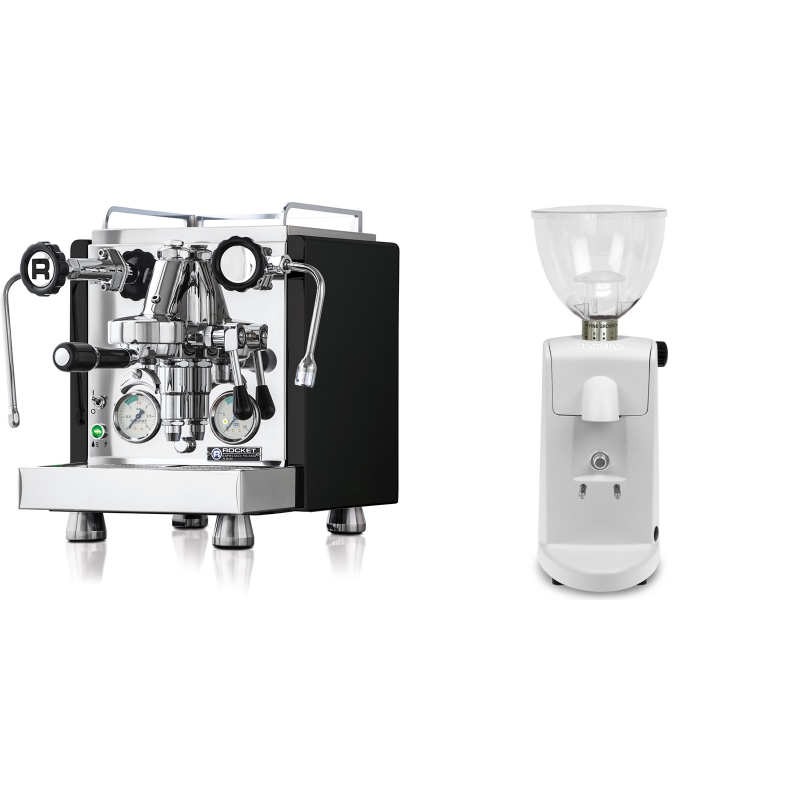 Rocket Espresso R 60V, černá + Ascaso i-mini i1, bílá Rocket Espresso R 60V, černá + Ascaso i-mini i1, bílá