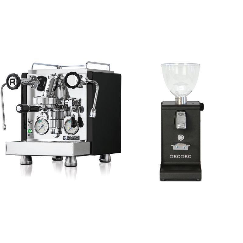 Rocket Espresso R 60V, černá + Ascaso i-steel, černá Rocket Espresso R 60V, černá + Ascaso i-steel, černá