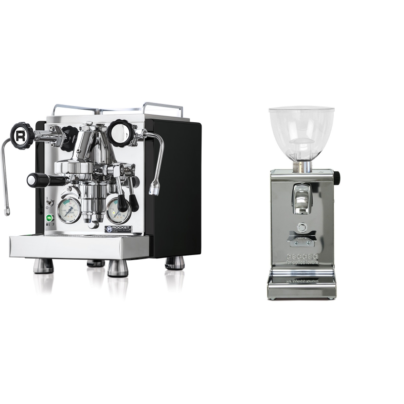 Rocket Espresso R 60V, černá + Ascaso i-steel, lesk Rocket Espresso R 60V, černá + Ascaso i-steel, lesk