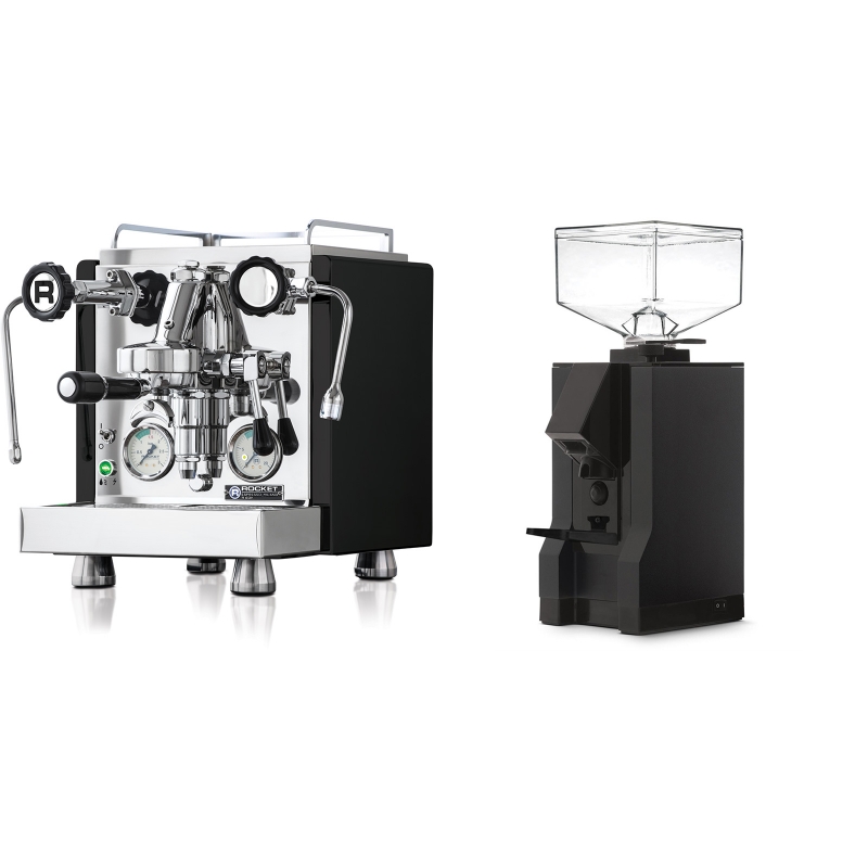 Rocket Espresso R 60V, černá + Eureka Mignon Manuale, BL black Rocket Espresso R 60V, černá + Eureka Mignon Manuale, BL black