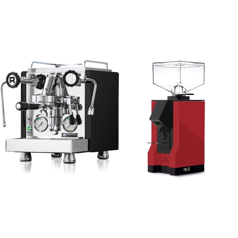 Rocket Espresso R 60V, černá + Eureka Mignon Silenzio, BL ferrari red Rocket Espresso R 60V, černá + Eureka Mignon Silenzio, BL ferrari red