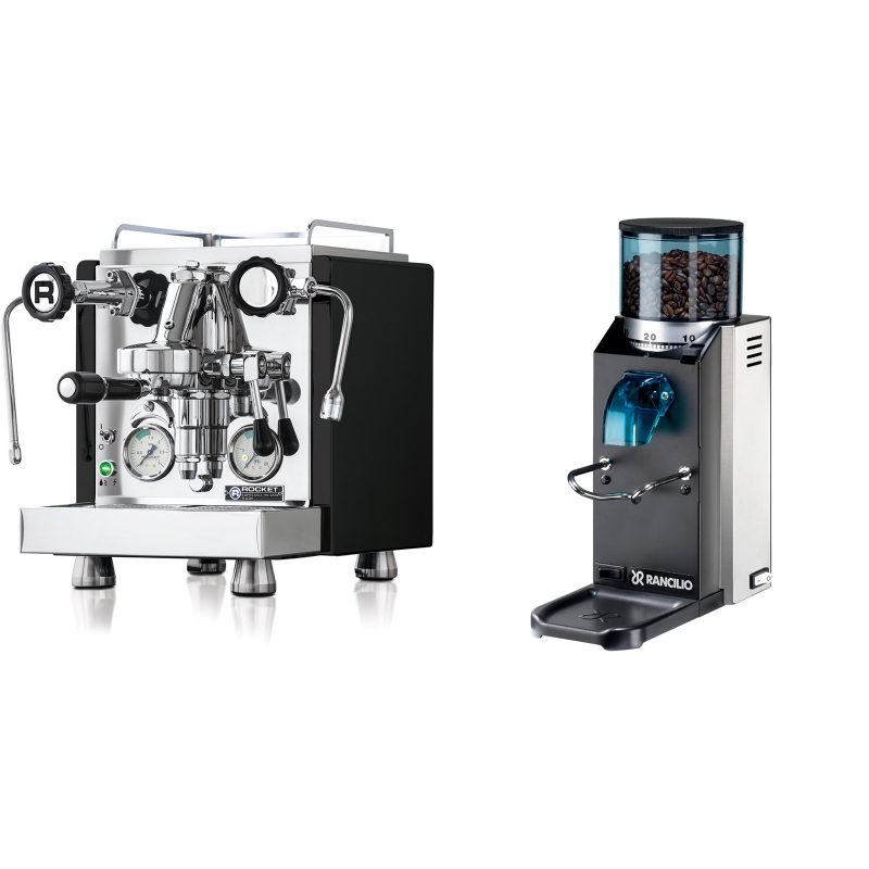 Rocket Espresso R 60V, černá + Rancilio Rocky Doserless Rocket Espresso R 60V, černá + Rancilio Rocky Doserless