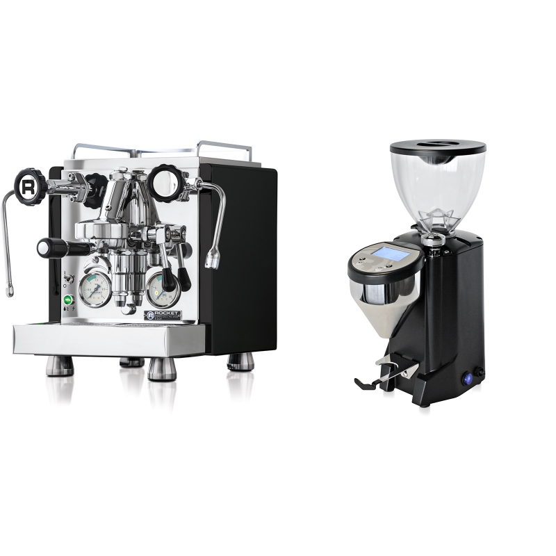 Rocket Espresso R 60V, černá + Rocket Espresso FAUSTO, černý Rocket Espresso R 60V, černá + Rocket Espresso FAUSTO, černý