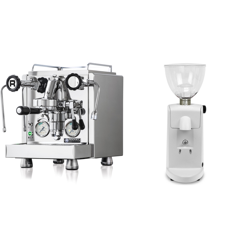 Rocket Espresso R 60V + Ascaso i-mini i1, bílá Rocket Espresso R 60V + Ascaso i-mini i1, bílá