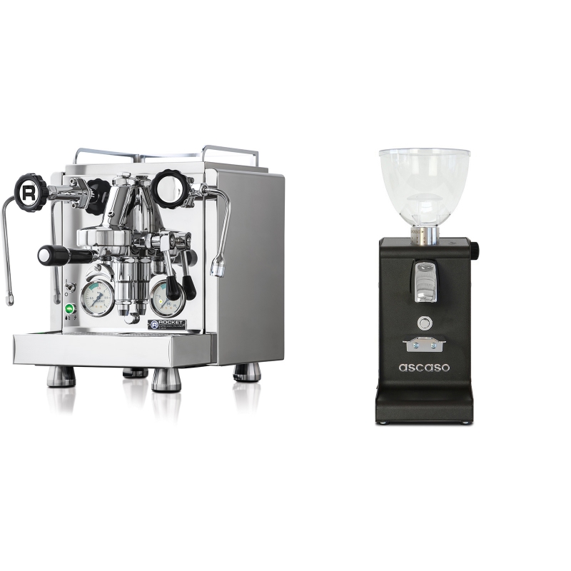 Rocket Espresso R 60V + Ascaso i-steel, černá Rocket Espresso R 60V + Ascaso i-steel, černá