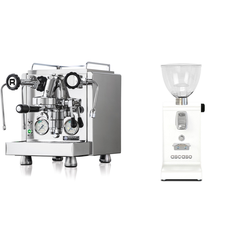 Rocket Espresso R 60V + Ascaso i-steel, bílá Rocket Espresso R 60V + Ascaso i-steel, bílá