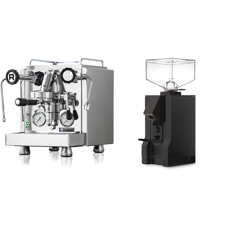 Rocket Espresso R 60V + Eureka Mignon Manuale, BL black Rocket Espresso R 60V + Eureka Mignon Manuale, BL black