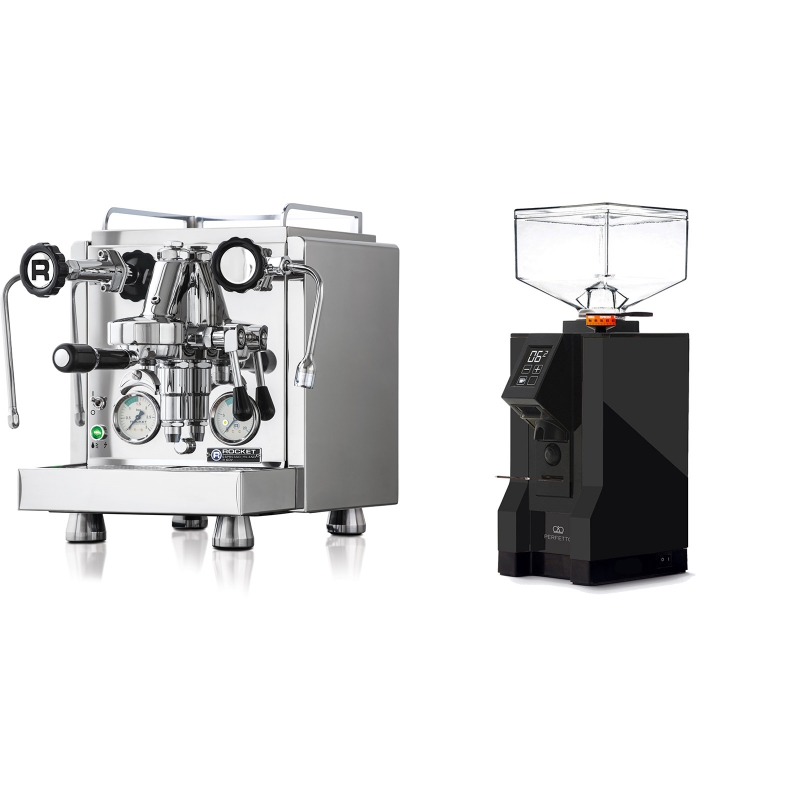 Rocket Espresso R 60V + Eureka Mignon Perfetto, BL black Rocket Espresso R 60V + Eureka Mignon Perfetto, BL black