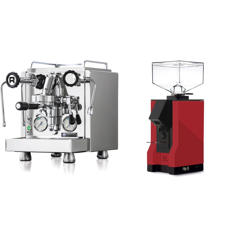Rocket Espresso R 60V + Eureka Mignon Silenzio, BL ferrari red Rocket Espresso R 60V + Eureka Mignon Silenzio, BL ferrari red