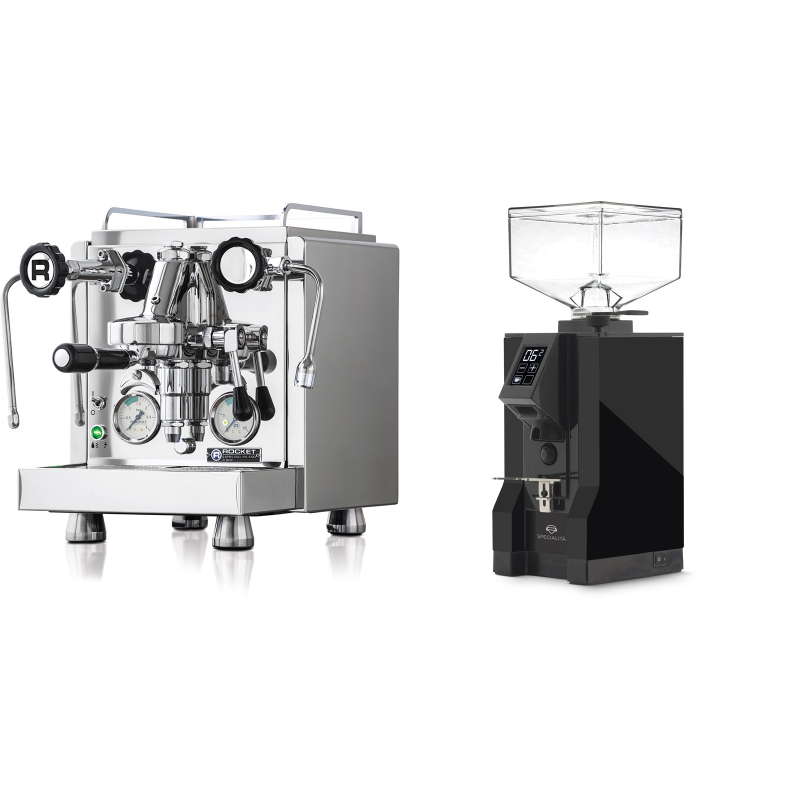 Rocket Espresso R 60V + Eureka Mignon Specialita, BL black Rocket Espresso R 60V + Eureka Mignon Specialita, BL black