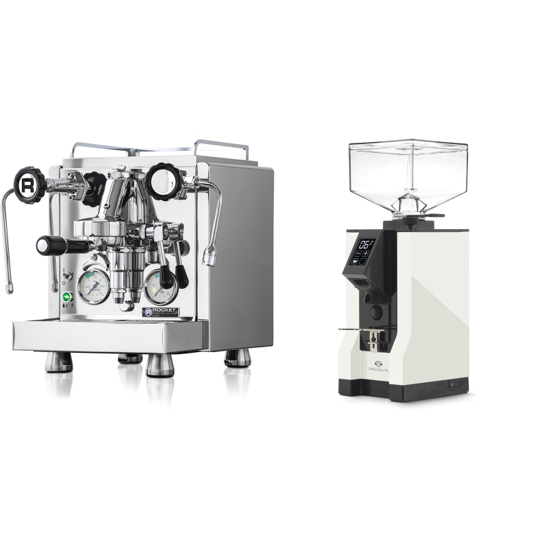 Rocket Espresso R 60V + Eureka Mignon Specialita, BL white Rocket Espresso R 60V + Eureka Mignon Specialita, BL white