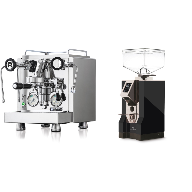 Rocket Espresso R 60V + Eureka Mignon Specialita, CR black Rocket Espresso R 60V + Eureka Mignon Specialita, CR black