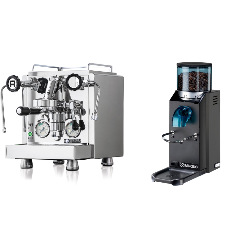 Rocket Espresso R 60V + Rancilio Rocky Doserless, černá Rocket Espresso R 60V + Rancilio Rocky Doserless, černá