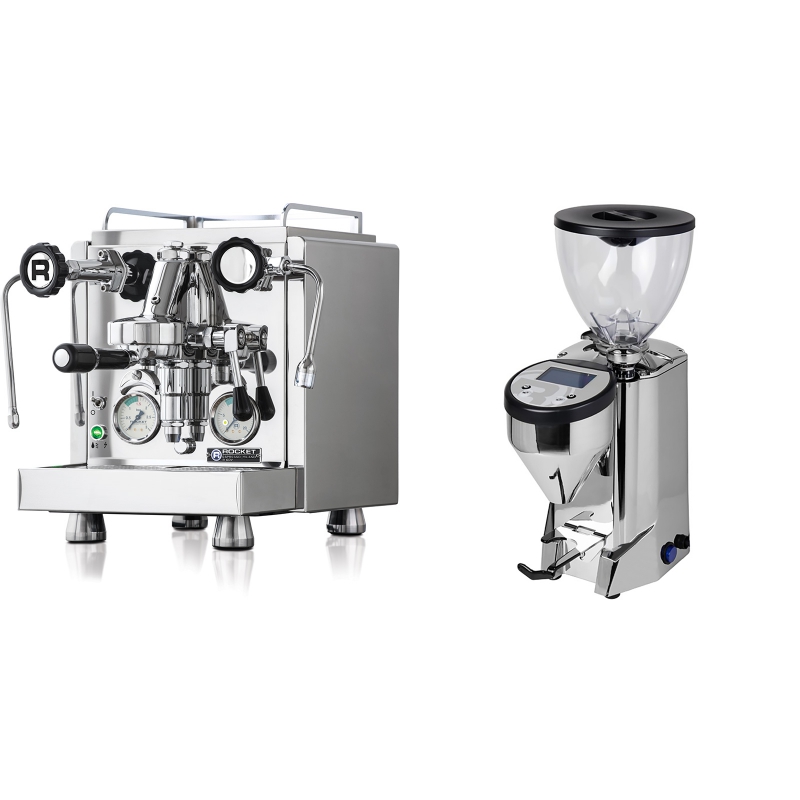 Rocket Espresso R 60V + Rocket Espresso FAUSTO, nerez Rocket Espresso R 60V + Rocket Espresso FAUSTO, nerez