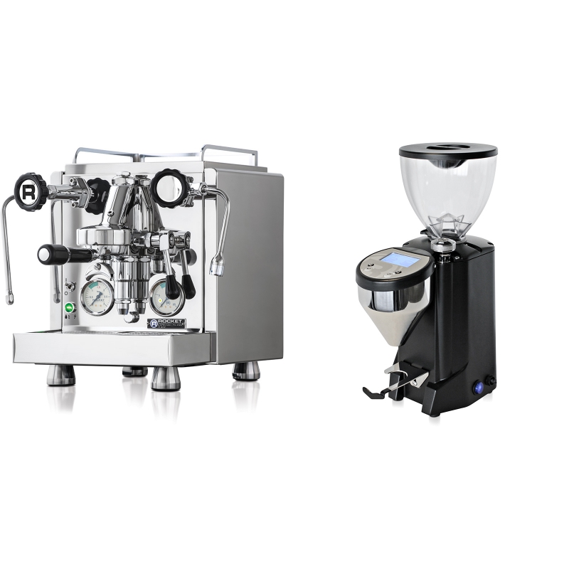 Rocket Espresso R 60V + Rocket Espresso FAUSTO, černý Rocket Espresso R 60V + Rocket Espresso FAUSTO, černý