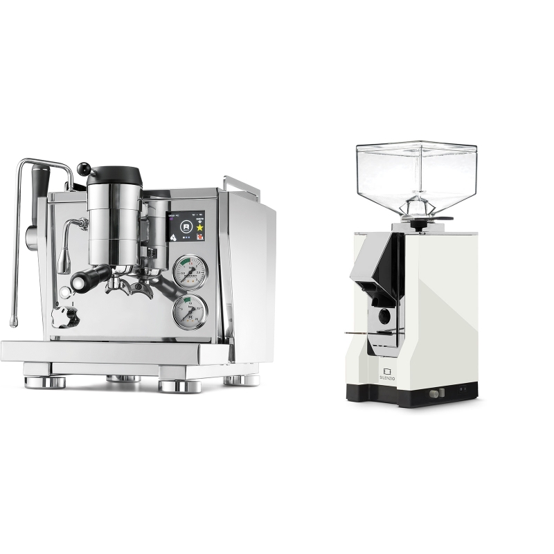 Rocket Espresso R NINE ONE + Eureka Mignon Silenzio, CR white Rocket Espresso R NINE ONE + Eureka Mignon Silenzio, CR white