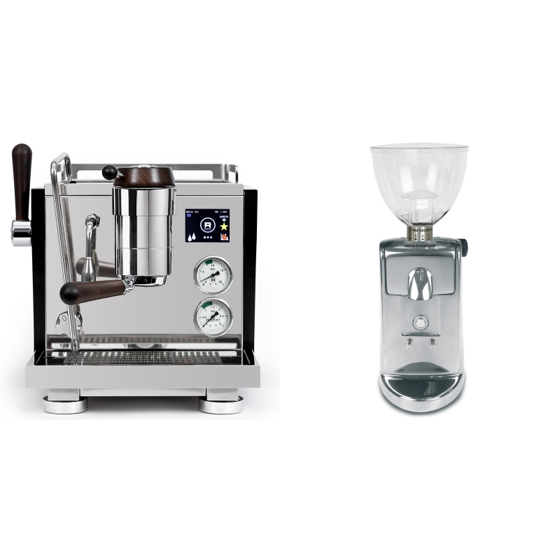 Rocket Espresso R NINE ONE Edizione Speciale + Ascaso i-mini i1, leštěný hliník Rocket Espresso R NINE ONE Edizione Speciale + Ascaso i-mini i1, leštěný hliník