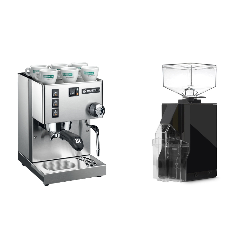 Rancilio Silvia E + Eureka Mignon Filtro, BL black Rancilio Silvia E + Eureka Mignon Filtro, BL black