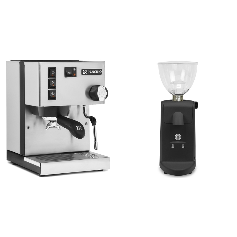 Rancilio Silvia E + Ascaso i-mini i1, černá Rancilio Silvia E + Ascaso i-mini i1, černá