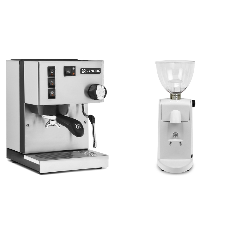 Rancilio Silvia E + Ascaso i-mini i1, bílá Rancilio Silvia E + Ascaso i-mini i1, bílá