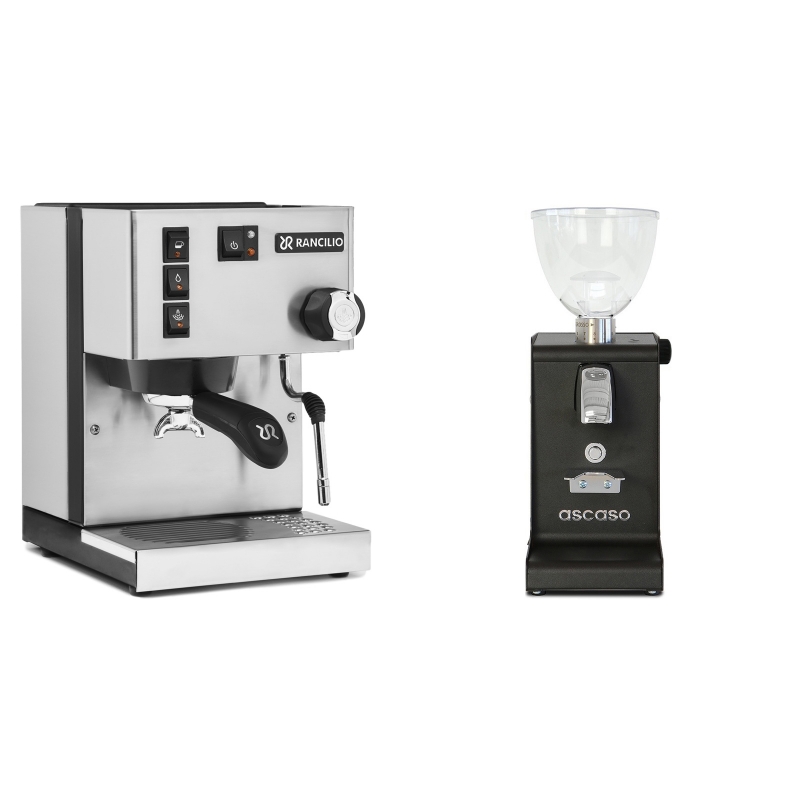 Rancilio Silvia E + Ascaso i-steel, černá Rancilio Silvia E + Ascaso i-steel, černá