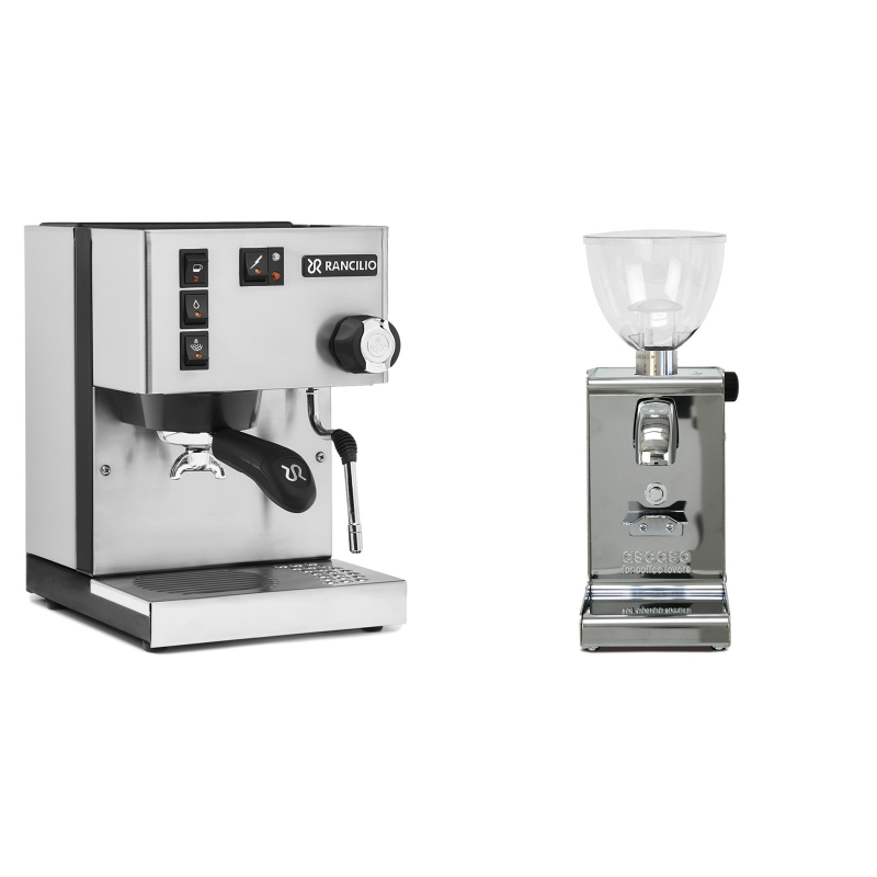 Rancilio Silvia BC + Ascaso i-steel, lesk Rancilio Silvia BC + Ascaso i-steel, lesk