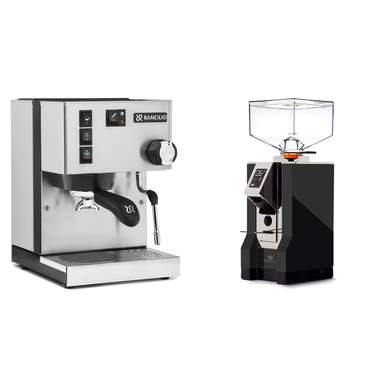 Rancilio Silvia BC + Eureka Mignon Perfetto, CR black Rancilio Silvia BC + Eureka Mignon Perfetto, CR black