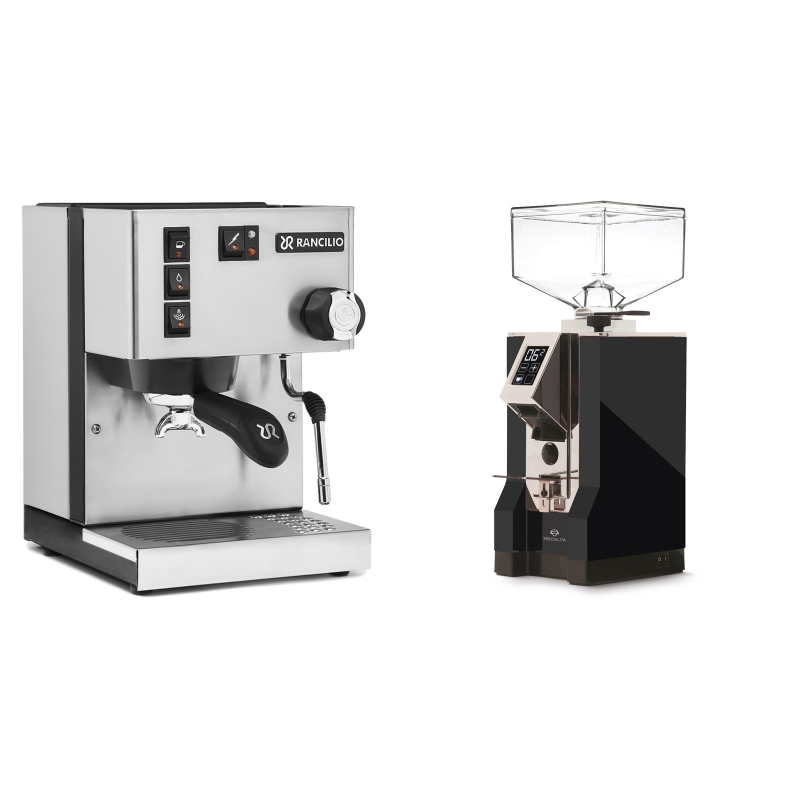 Rancilio Silvia BC + Eureka Mignon Specialita, CR black Rancilio Silvia BC + Eureka Mignon Specialita, CR black