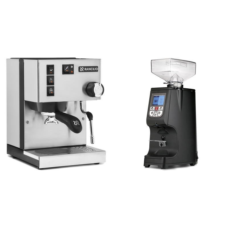 Rancilio Silvia BC + Eureka Atom 60, black Rancilio Silvia BC + Eureka Atom 60, black