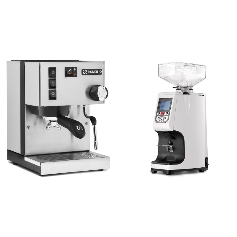Rancilio Silvia BC + Eureka Atom 60, white Rancilio Silvia BC + Eureka Atom 60, white