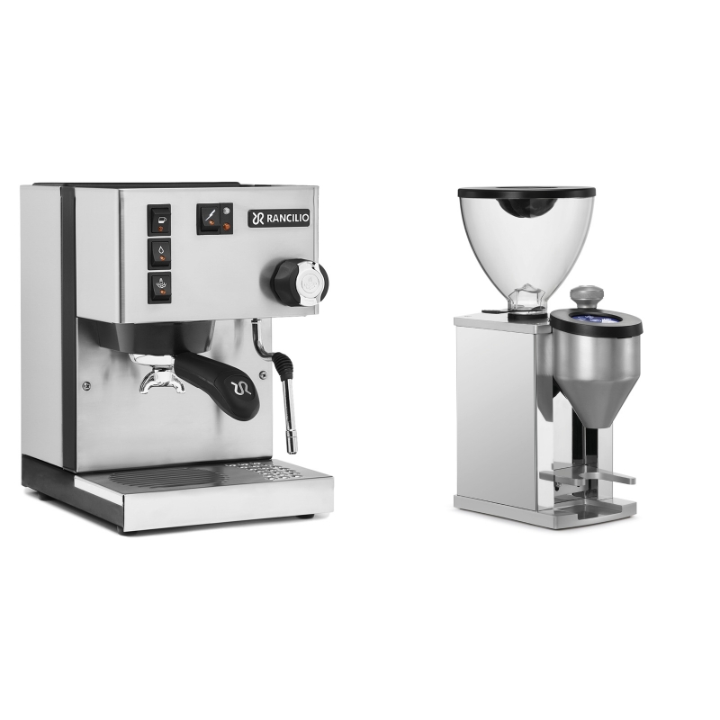 Rancilio Silvia BC + Rocket Espresso FAUSTINO, chrome Rancilio Silvia BC + Rocket Espresso FAUSTINO, chrome