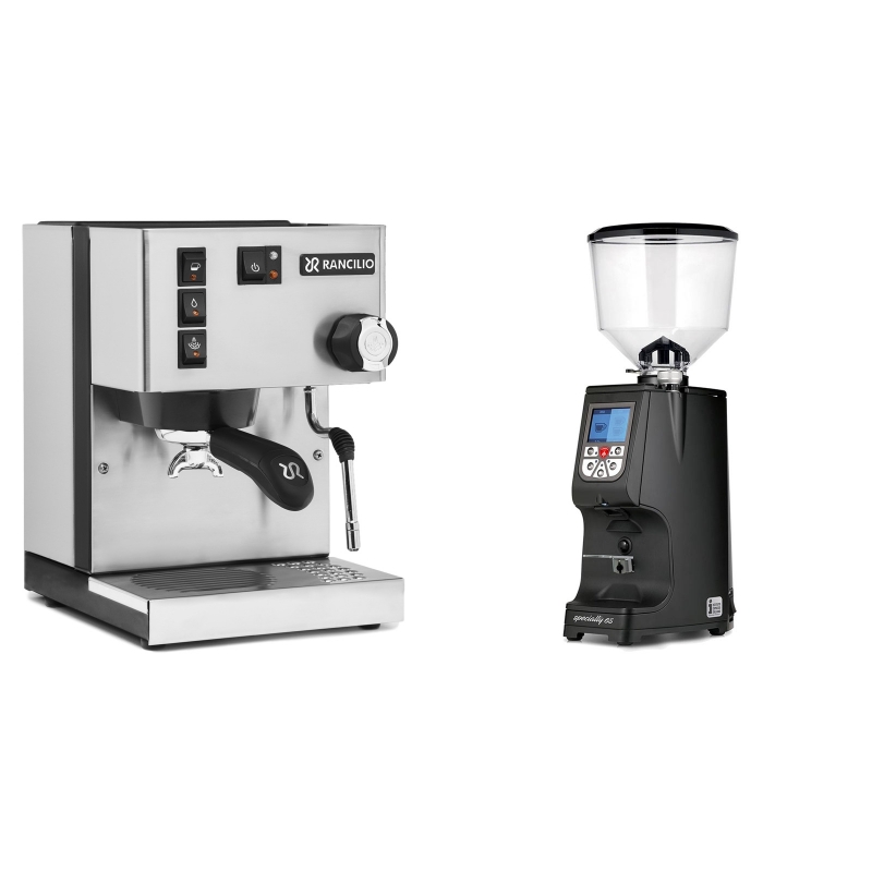 Rancilio Silvia E + Eureka Atom Specialty 65, black Rancilio Silvia E + Eureka Atom Specialty 65, black