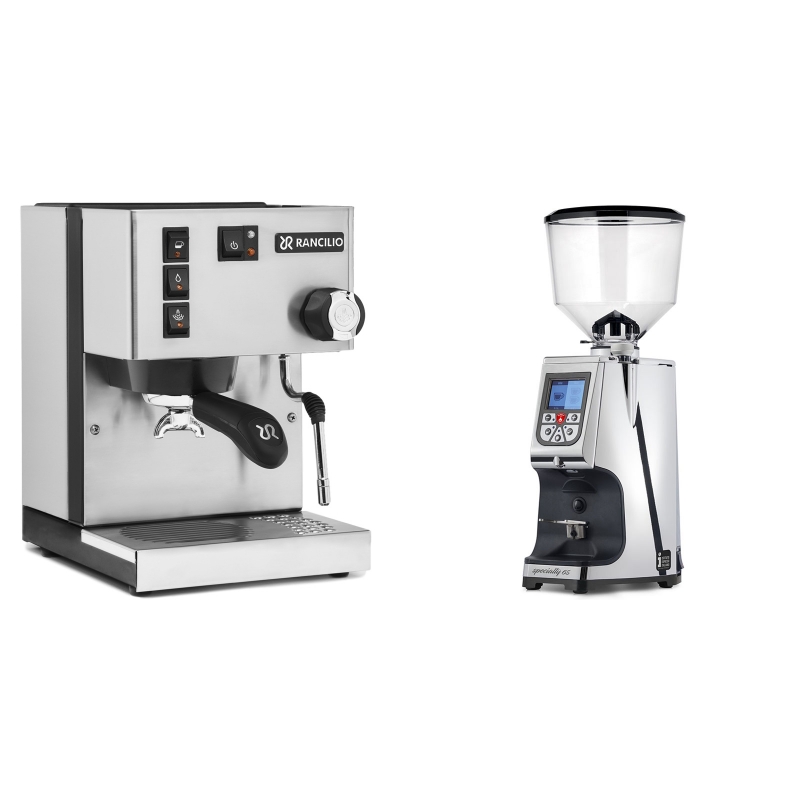 Rancilio Silvia E + Eureka Atom Specialty 65, chrome Rancilio Silvia E + Eureka Atom Specialty 65, chrome