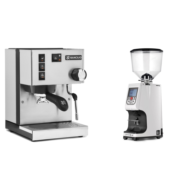 Rancilio Silvia E + Eureka Atom Specialty 65, white Rancilio Silvia E + Eureka Atom Specialty 65, white