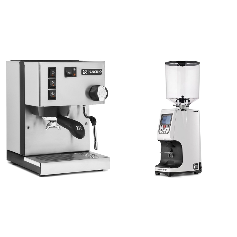 Rancilio Silvia E + Eureka Atom Specialty 75, white Rancilio Silvia E + Eureka Atom Specialty 75, white
